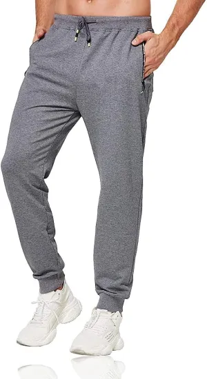 Tansozer Men's Lightweight Joggers Casual Slim Sweatpants Track Pants with Zipper Pockets