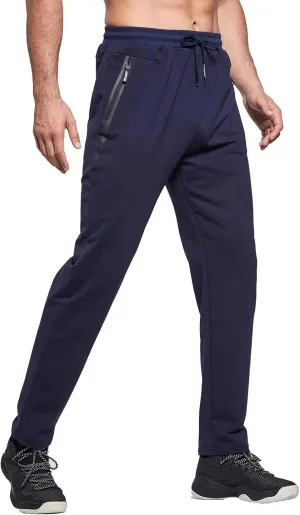 Tansozer Men's Lightweight Joggers Casual Slim Sweatpants Track Pants with Zipper Pockets