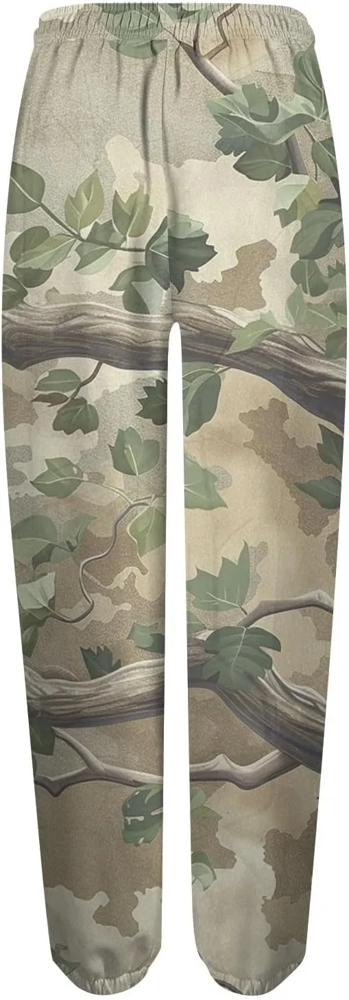 Tapered Fitness Holiday Slacks Ladies Casual High Waist Joggers Womens Print Fitted