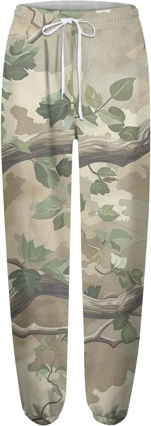 Tapered Fitness Holiday Slacks Ladies Casual High Waist Joggers Womens Print Fitted
