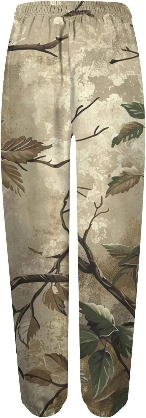 Tapered Fitness Holiday Slacks Ladies Casual High Waist Joggers Womens Print Fitted