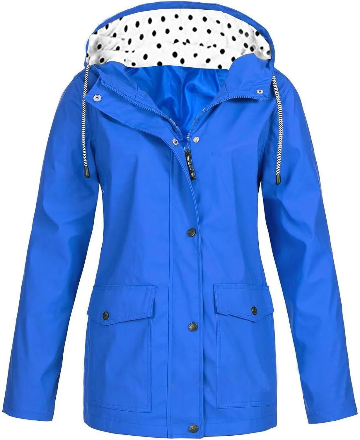 Waterproof Windbreaker for Women Waterproof Breathable Hooded Rain Jacket Girls Rain Coat Shell for Hiking Travel