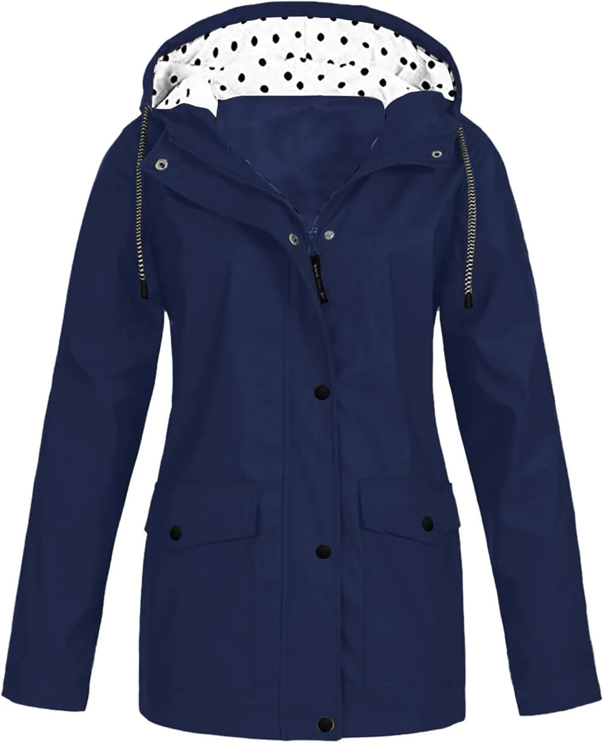 Waterproof Windbreaker for Women Waterproof Breathable Hooded Rain Jacket Girls Rain Coat Shell for Hiking Travel