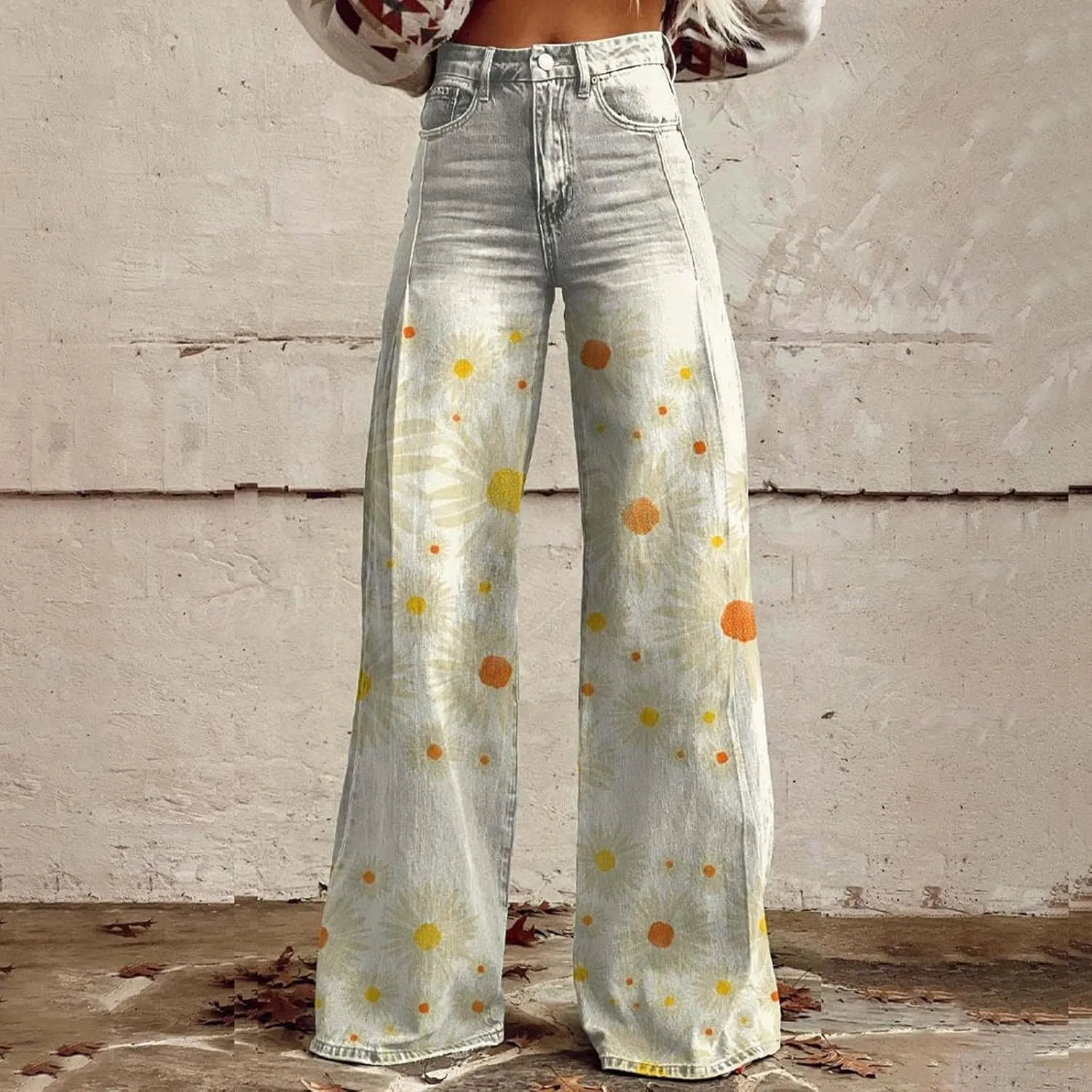 Wide Leg Jeans for Womens High Waisted Jean with Pockets Baggy Denim Pants Loose Boyfriend Casual Pant