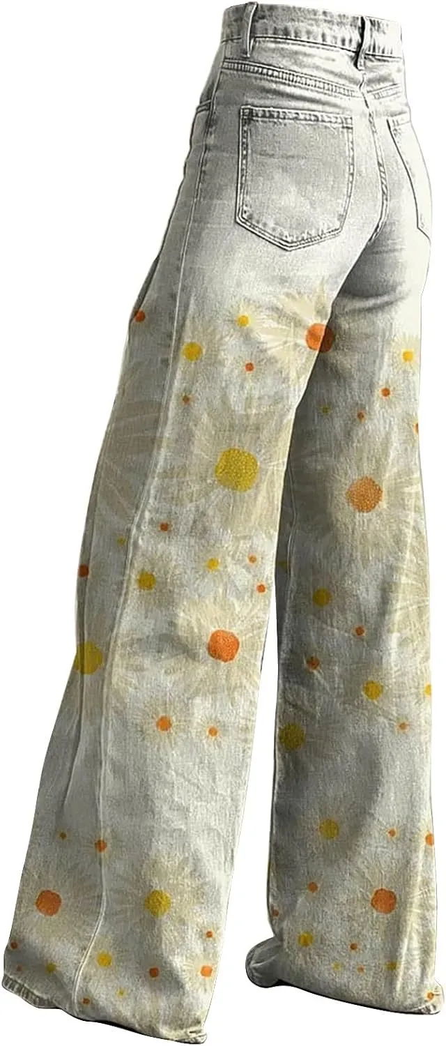 Wide Leg Jeans for Womens High Waisted Jean with Pockets Baggy Denim Pants Loose Boyfriend Casual Pant
