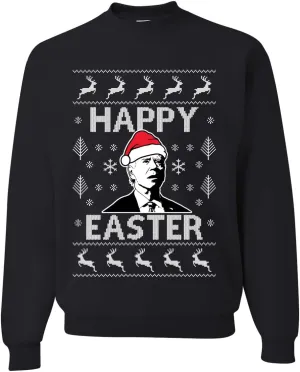 Wild Bobby Merry Easter Funny Joe Biden Holiday Ugly Christmas Sweater Unisex Crewneck Sweatshirt