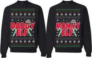 Wild Bobby Ugly Christmas Sweaters for Couples Adult His Hers Unisex Christmas Holiday Sweatshirts