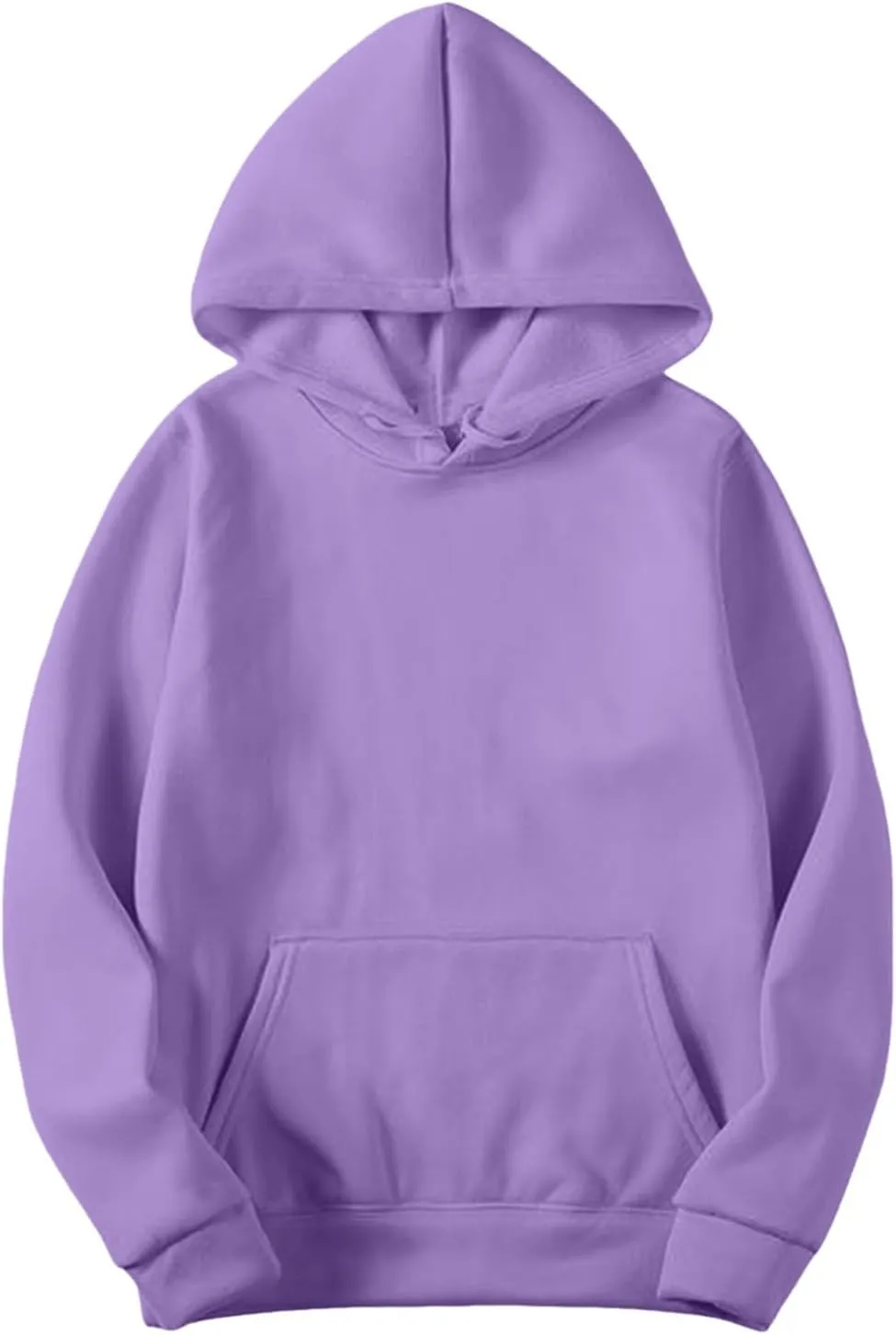Winter Warm Fitted Soft Solid Sweatshirts for Womens Long Sleeve Hooded Pullovers with Pockets Outdoor Workout Hoodies