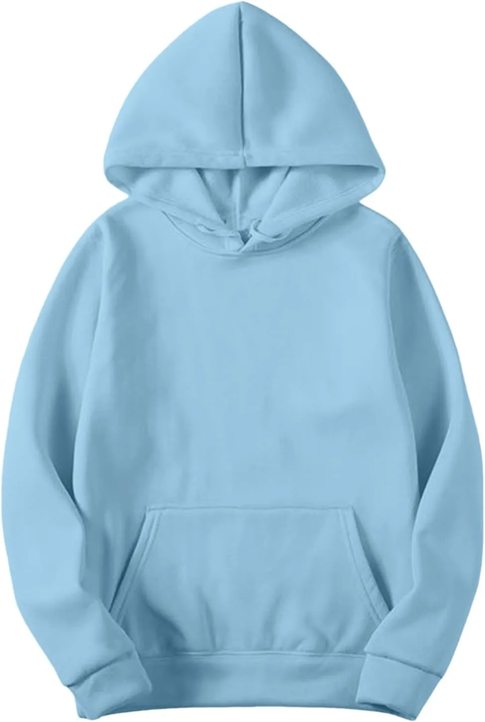 Winter Warm Fitted Soft Solid Sweatshirts for Womens Long Sleeve Hooded Pullovers with Pockets Outdoor Workout Hoodies
