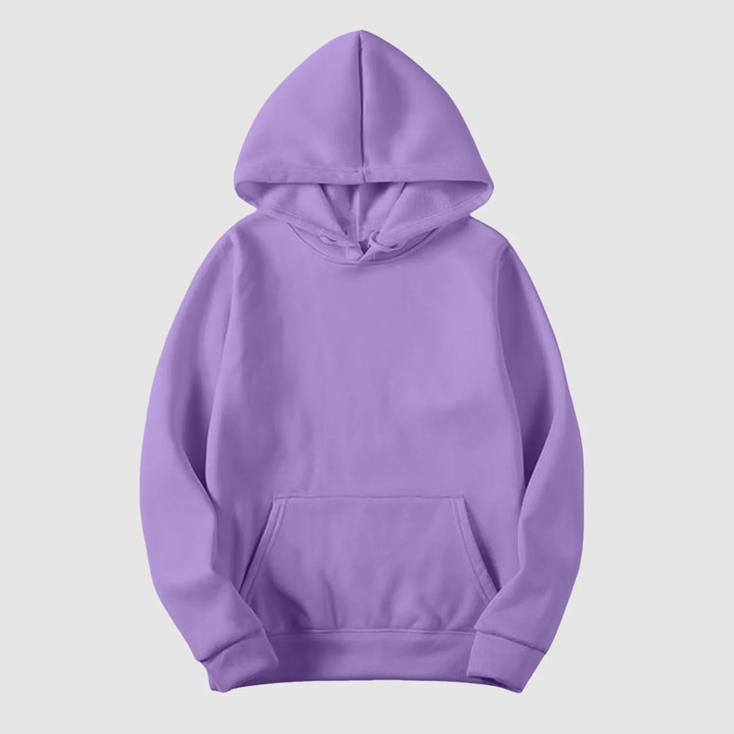 Winter Warm Fitted Soft Solid Sweatshirts for Womens Long Sleeve Hooded Pullovers with Pockets Outdoor Workout Hoodies