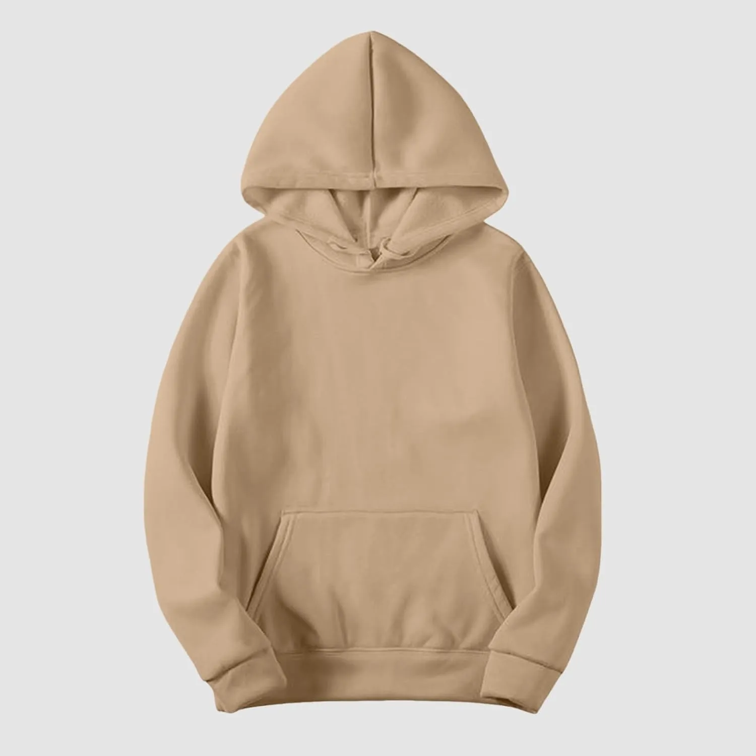Winter Warm Fitted Soft Solid Sweatshirts for Womens Long Sleeve Hooded Pullovers with Pockets Outdoor Workout Hoodies