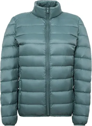 Woman Winter Coat Light Down Zipper Puffer Jacket Plus Size Long Sleeve Lightweight Coat With Pocket