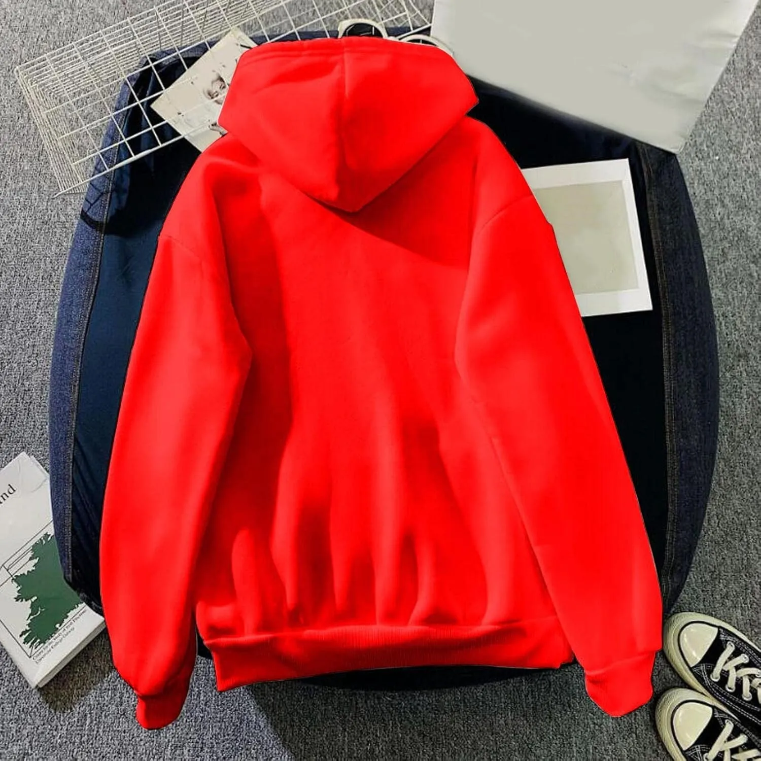 Women Fashion Letter Print Hoodie Long Sleeve Hooded Sweatshirt Top Pullover Slogan Graphic Drop Long Hoodie Teen Girls Baggy