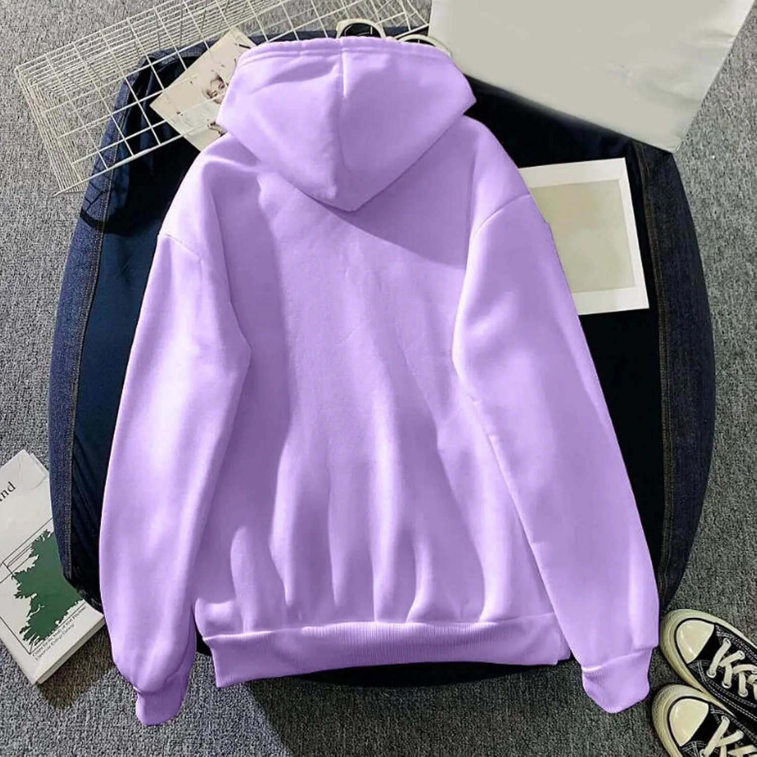 Women Fashion Letter Print Hoodie Long Sleeve Hooded Sweatshirt Top Pullover Slogan Graphic Drop Long Hoodie Teen Girls Baggy