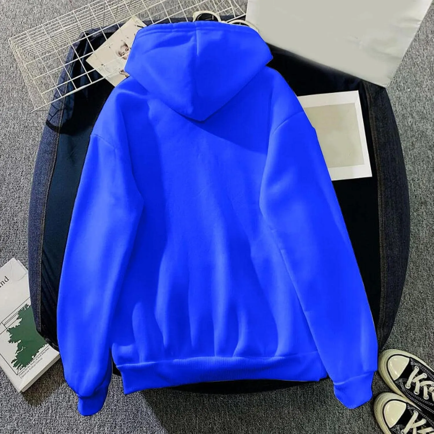 Women Fashion Letter Print Hoodie Long Sleeve Hooded Sweatshirt Top Pullover Slogan Graphic Drop Long Hoodie Teen Girls Baggy