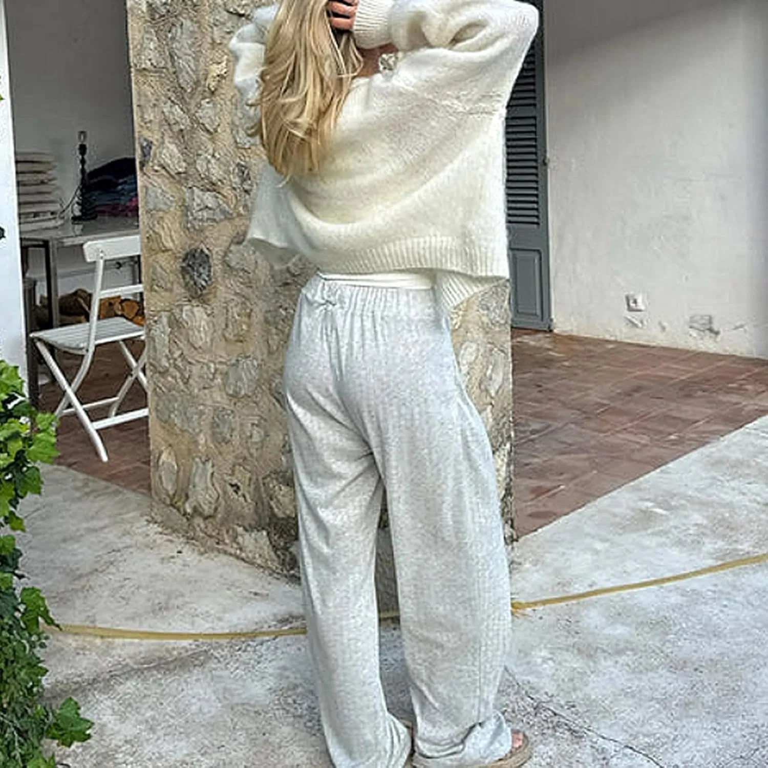 Women Warm Knit Button up Sweaters Open Front Long Sleeve Cardigans Knitwear Sweater Top