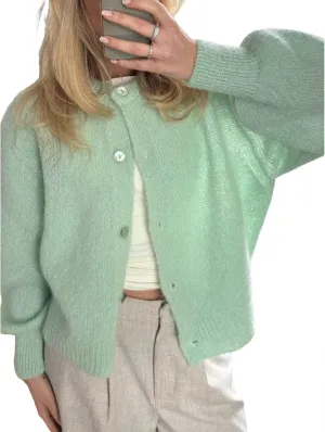 Women Warm Knit Button up Sweaters Open Front Long Sleeve Cardigans Knitwear Sweater Top