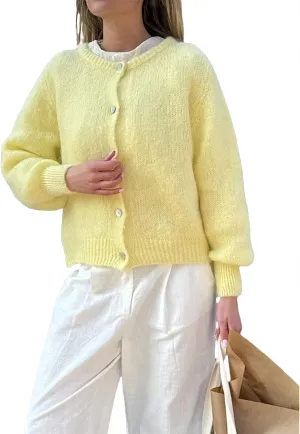 Women Warm Knit Button up Sweaters Open Front Long Sleeve Cardigans Knitwear Sweater Top