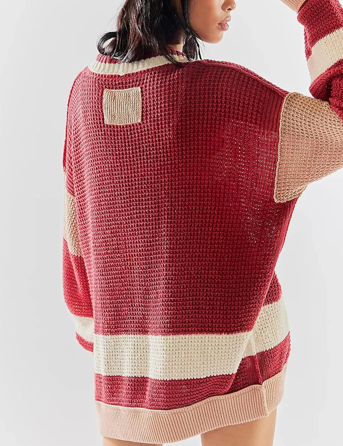 Womens Button Down Cardigan Sweaters Long Sleeve V Neck Knit Tops with Pockets