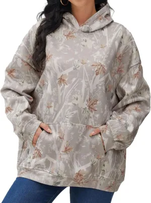 Womens Camo Hoodie Mens Camo Sweatshirt Maple Leaf Graphic Hoodies for Women Trendy Oversized Pullover Hoodies Y2k