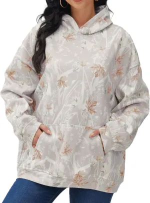 Womens Camo Hoodie Mens Camo Sweatshirt Maple Leaf Graphic Hoodies for Women Trendy Oversized Pullover Hoodies Y2k