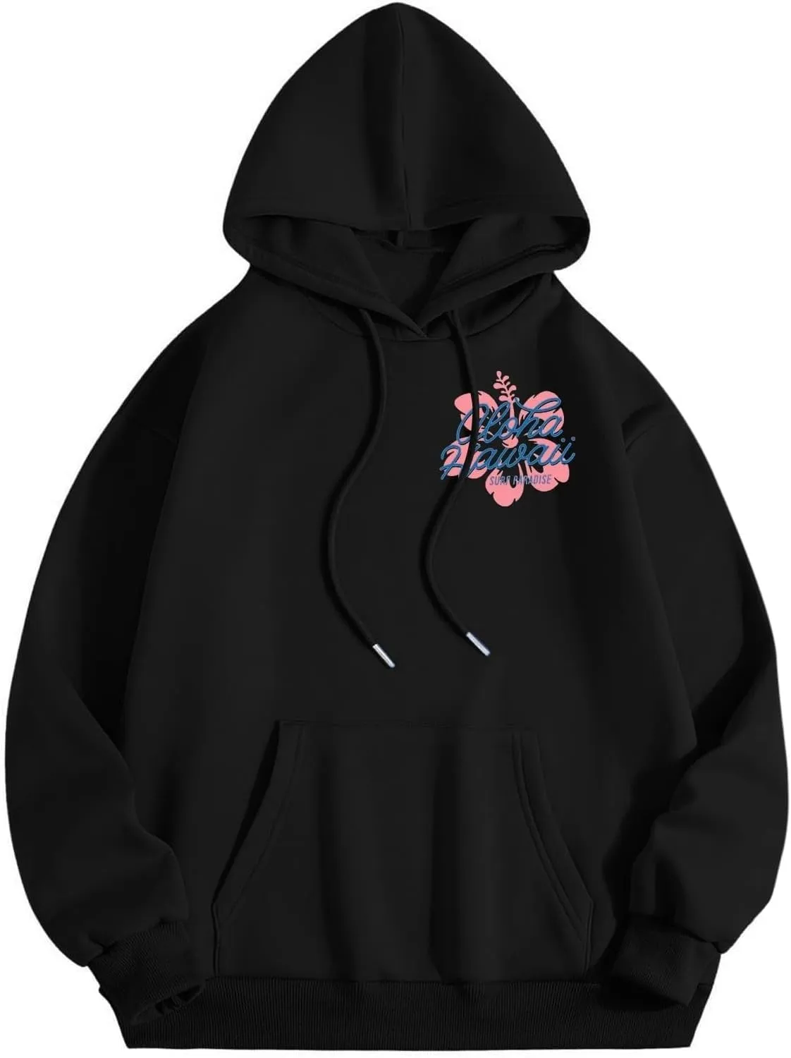 Womens Cute Hoodies Pink Hoodie Oversized Letter Print Graphic Hoodies Teen Girl Long Sleeve Y2K Preppy Sweatshirts
