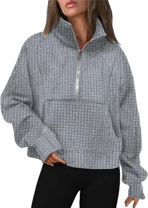 Womens Fashion Outfits For Women 2024 Trendy Fleece Pullover Women Womens Sweatshirts Oversized Casual Outfits For Women Womens Cropped Sweater Black Jacket Women Zip Up Soft Zip Up Hoodie
