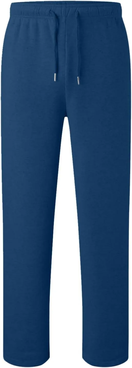 Women's Fleece Lined Sweatpants Baggy Wide Straight Leg Pants High Waist Joggers Drawstring Sweat Pants with Pockets