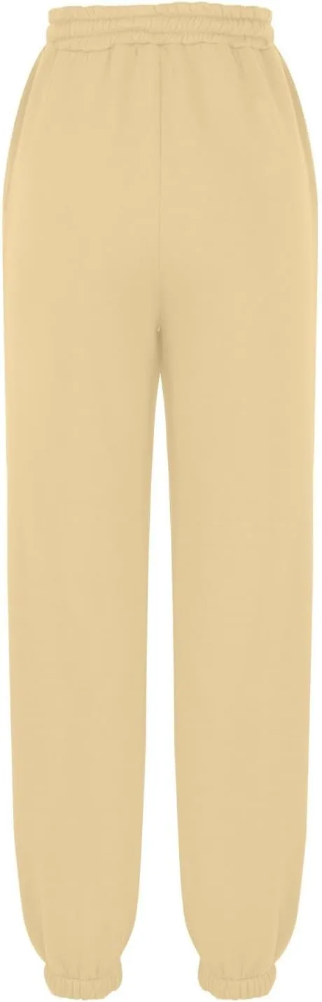 Womens Fleece Lined Sweatpants Warm High Waist Athletic Jogger Pants Winter Thermal Drawstring Lightweight Trousers