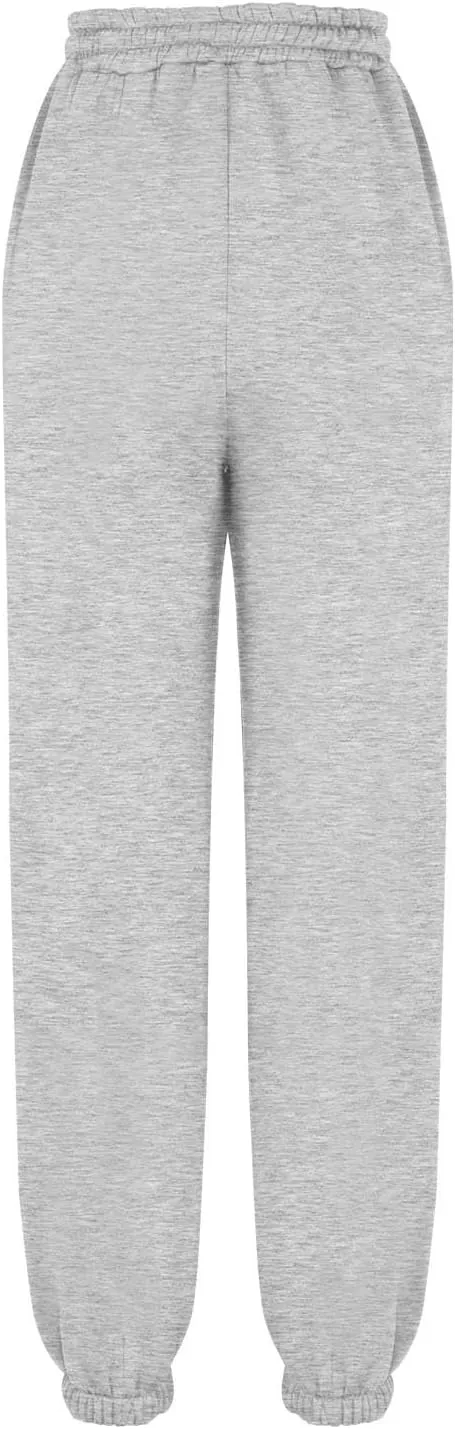 Womens Fleece Lined Sweatpants Warm High Waist Athletic Jogger Pants Winter Thermal Drawstring Lightweight Trousers