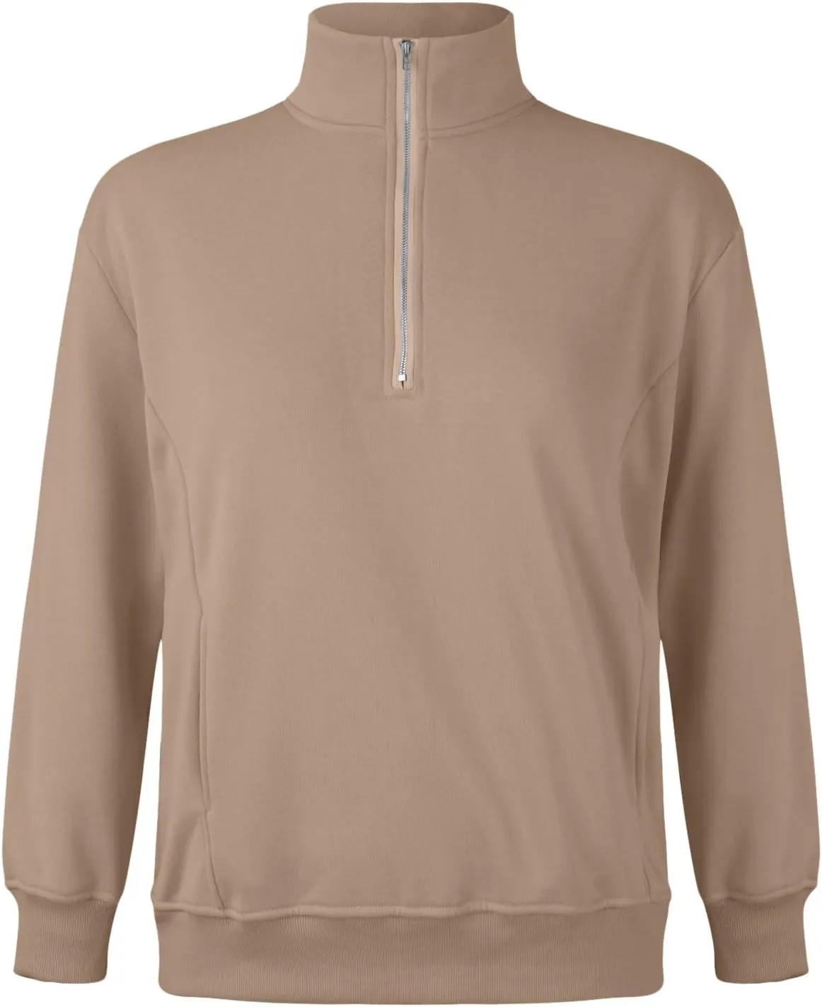 Women's Half Zip Sweatshirts Oversized Loose Long Sleeve Fleece Pullover Workout Warm Fashion Tops with Pocket