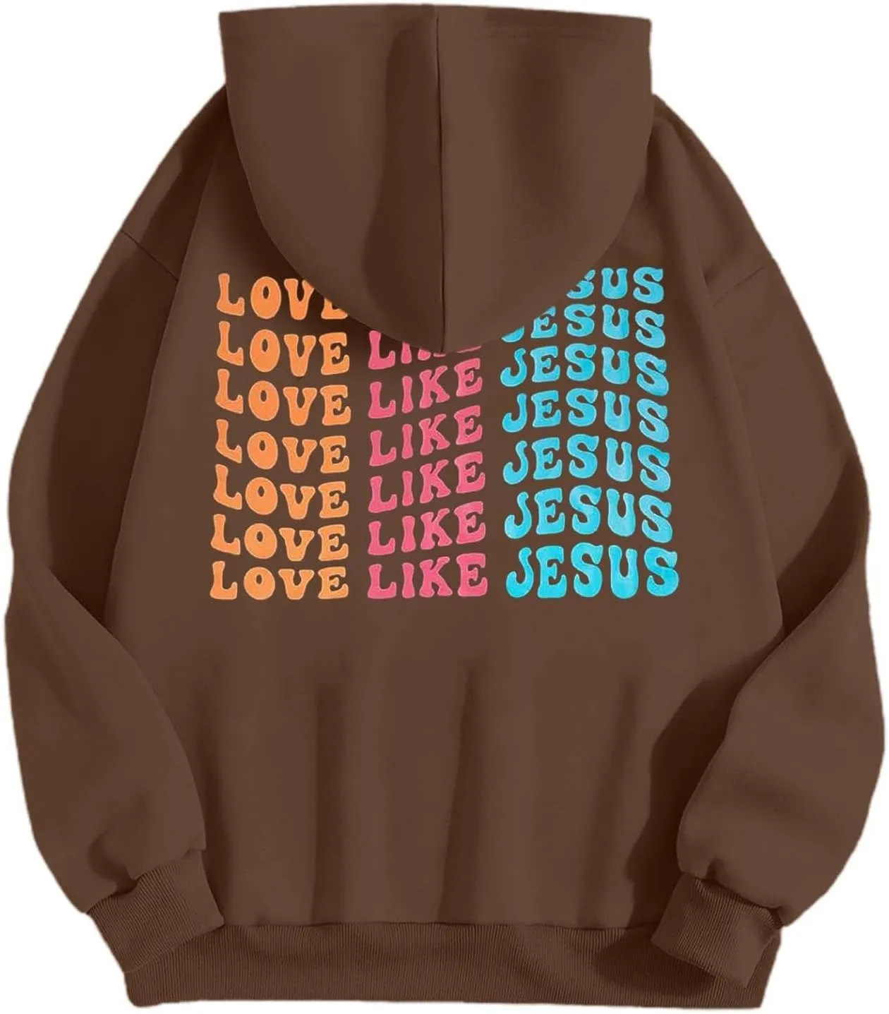 Women's Hoodies Casual Loose Letter Graphic Print Sweatshirt Light Pullover Long Sleeve Oversized Tops with Pocket