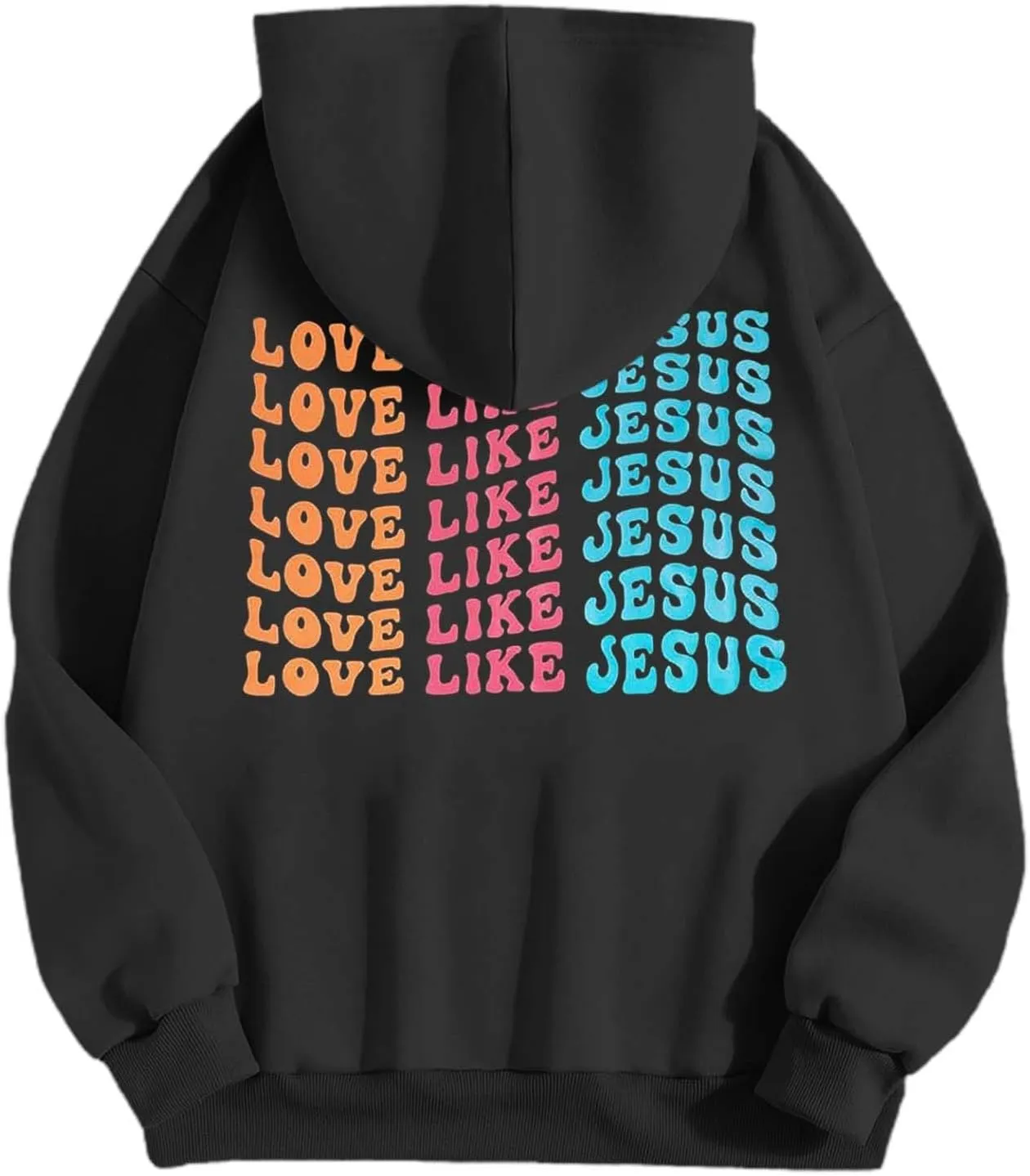 Women's Hoodies Casual Loose Letter Graphic Print Sweatshirt Light Pullover Long Sleeve Oversized Tops with Pocket