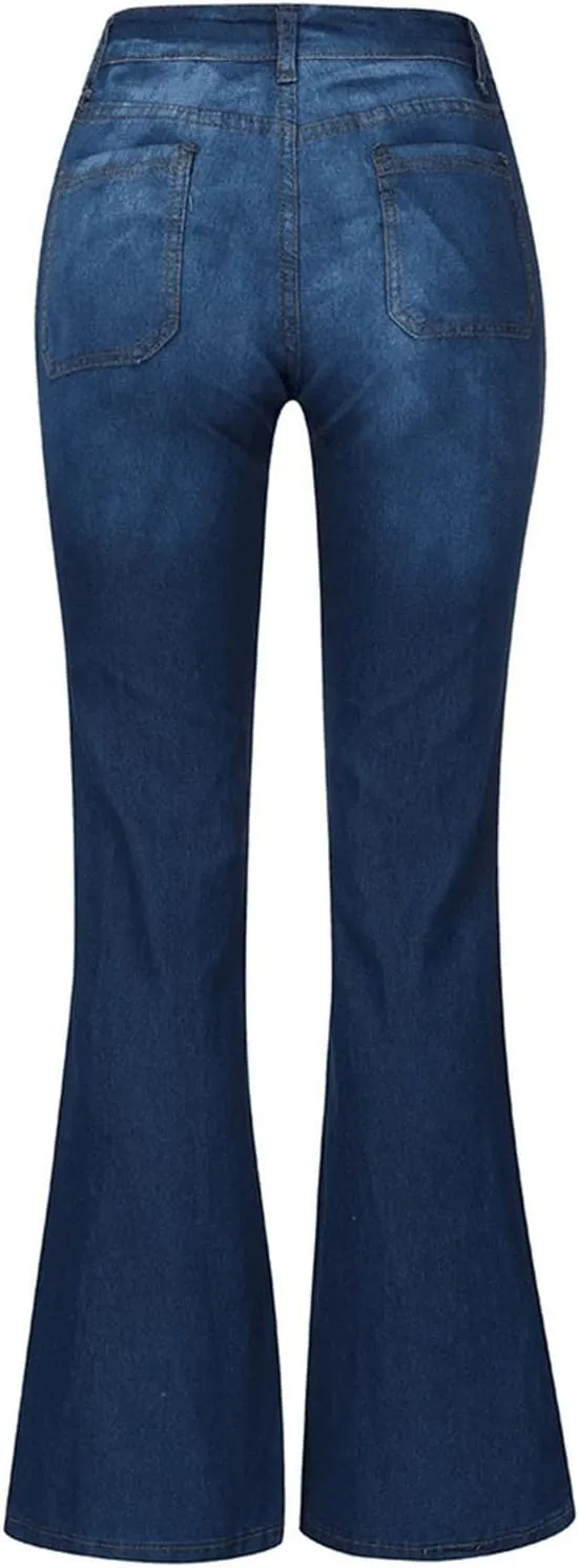 Womens Jeans Wide Leg Jeans Casual Fashion Straight Leg Loose Stretchy Tummy Control Trendy Jeans for Women 2024