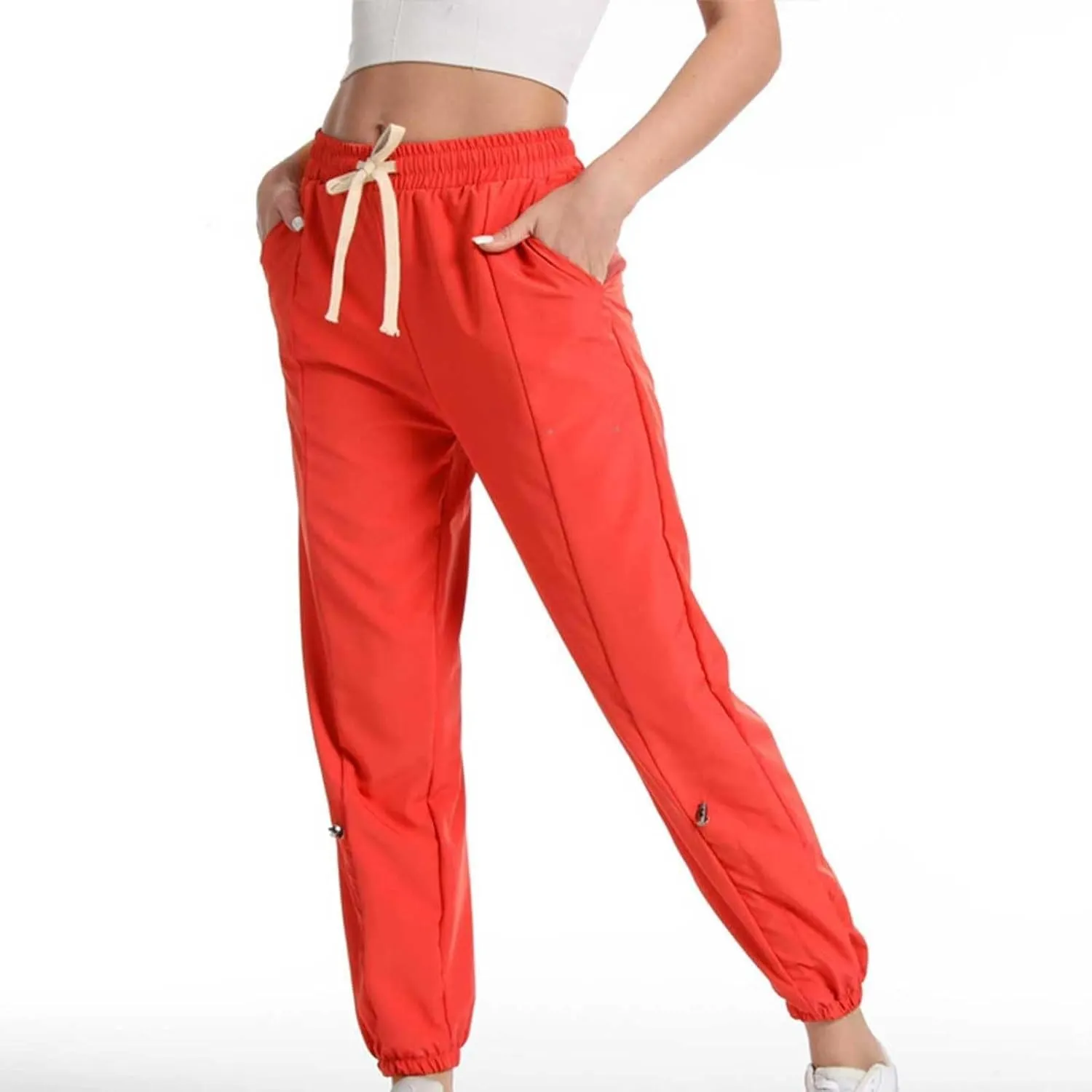Women's Joggers Drawstring Hiking Pants with Pockets Active Pant for Women Athletic Stretch Breathable Sweatpant