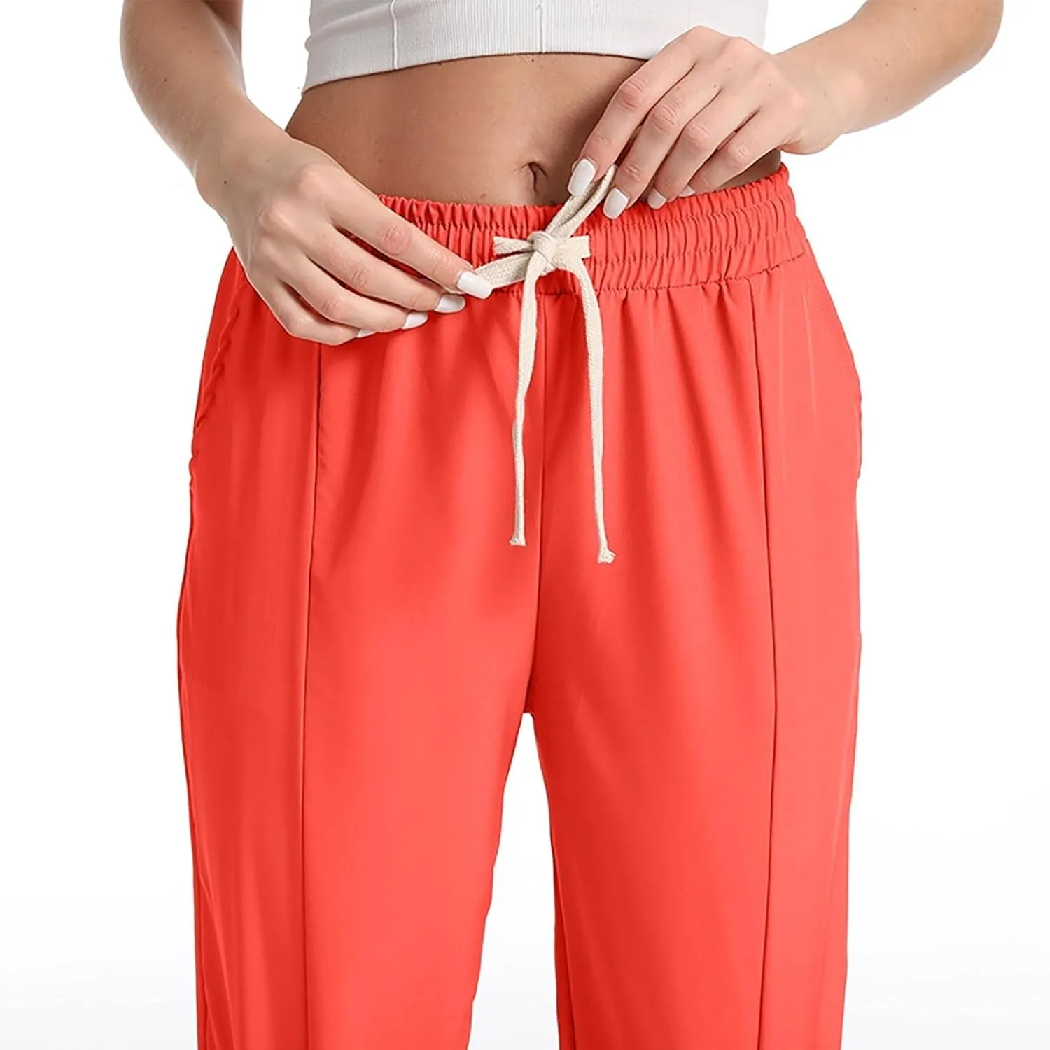 Women's Joggers Drawstring Hiking Pants with Pockets Active Pant for Women Athletic Stretch Breathable Sweatpant