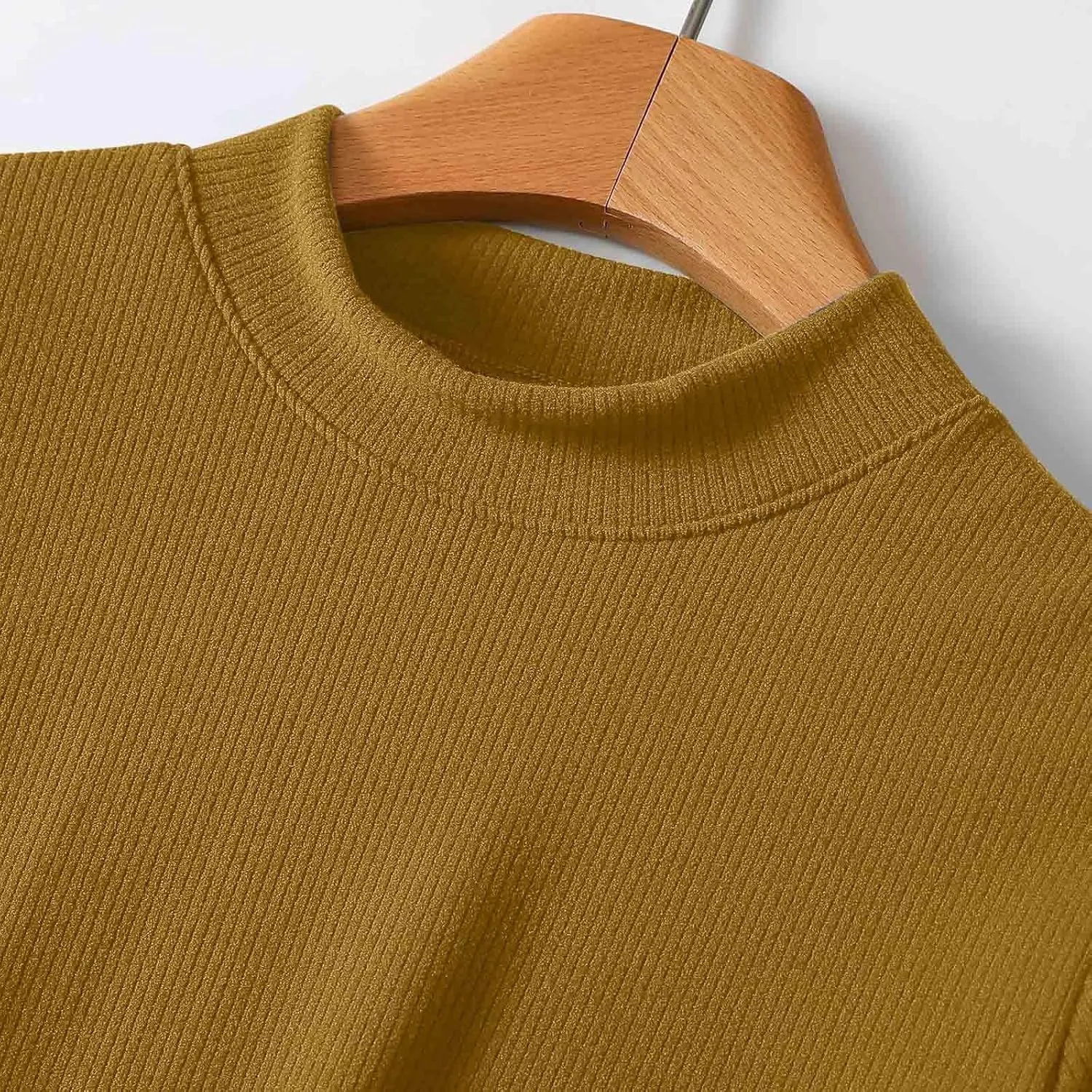 Women's Knitted T-Shirt 2025 Summer Vacation Tops Short Sleeve Crewneck Basic Blouses Trendy Solid Color Tees