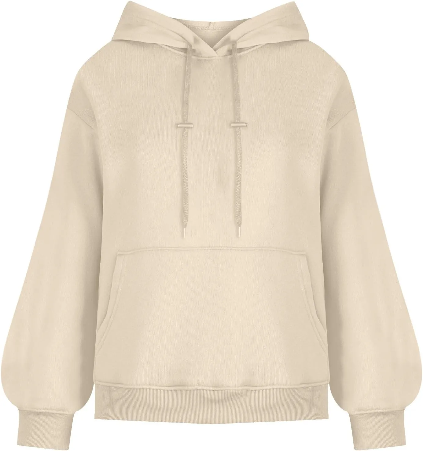 Womens Oversized Hoodies Fall Basic Casual Fleece Sweatshirts 2024 Preppy Drawstring Pullover with Kangaroo Pocket