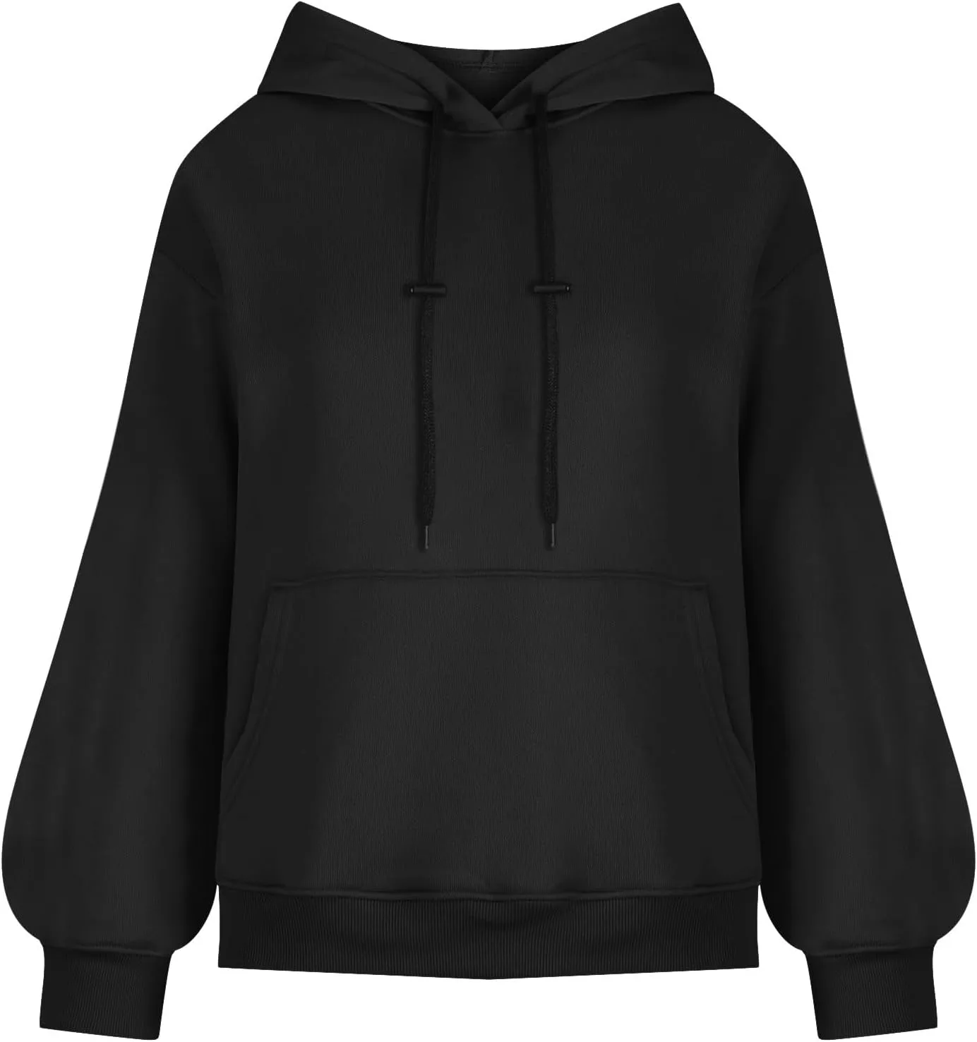 Womens Oversized Hoodies Fall Basic Casual Fleece Sweatshirts 2024 Preppy Drawstring Pullover with Kangaroo Pocket
