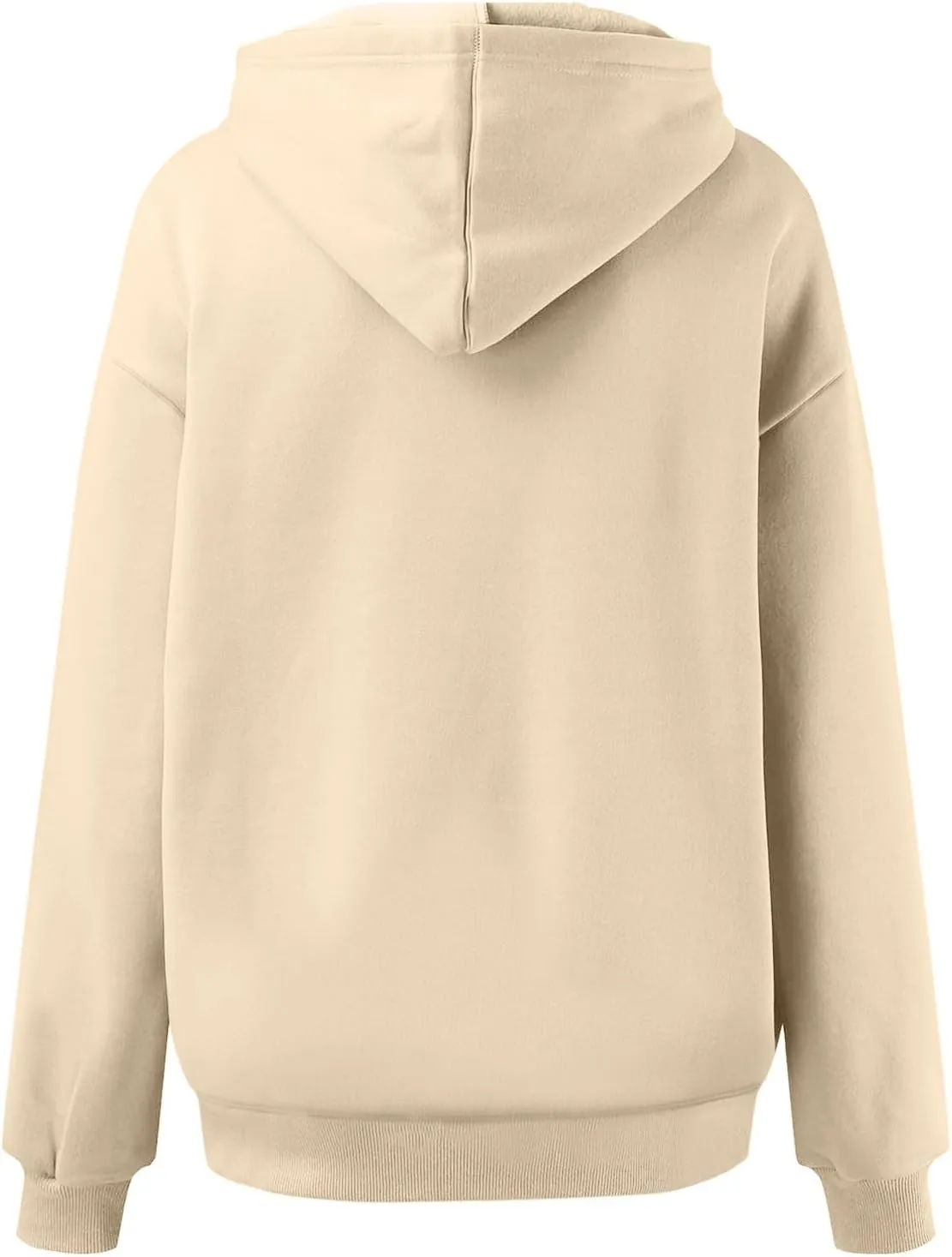 Womens Oversized Hoodies Fleece Solid Hooded Sweatshirts 2024 Trendy Outfits Fall Winter Clothes Pullover Sweater