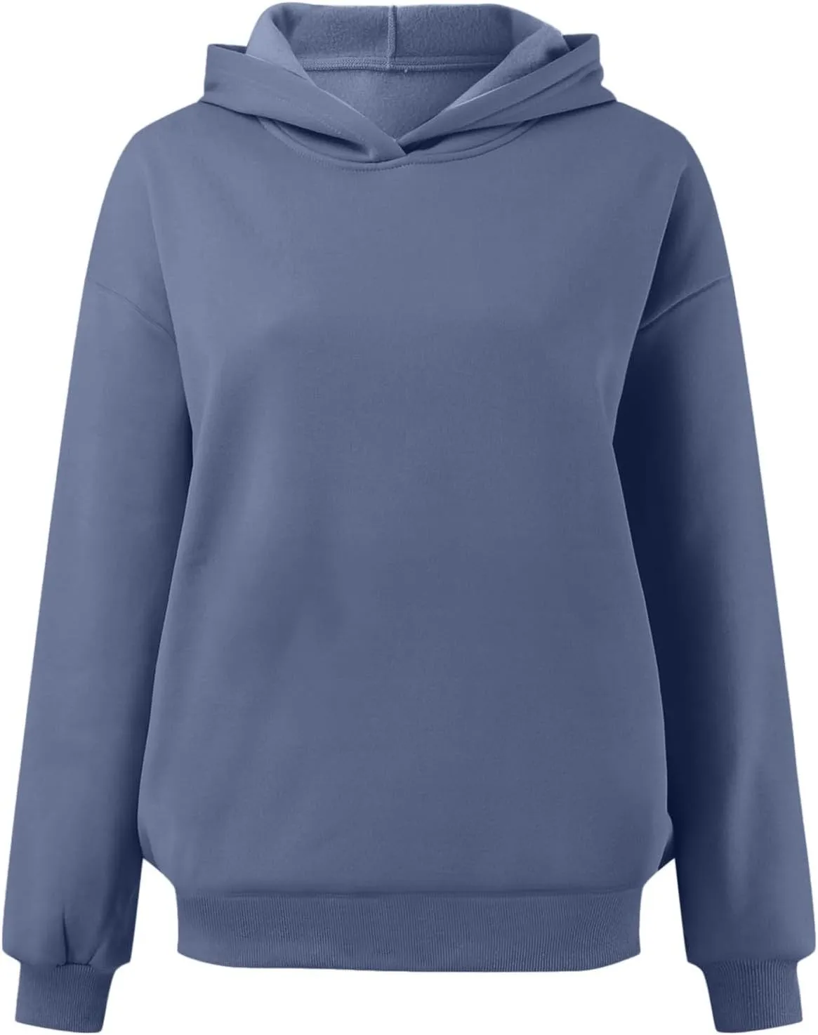 Womens Oversized Hoodies Fleece Solid Hooded Sweatshirts 2024 Trendy Outfits Fall Winter Clothes Pullover Sweater