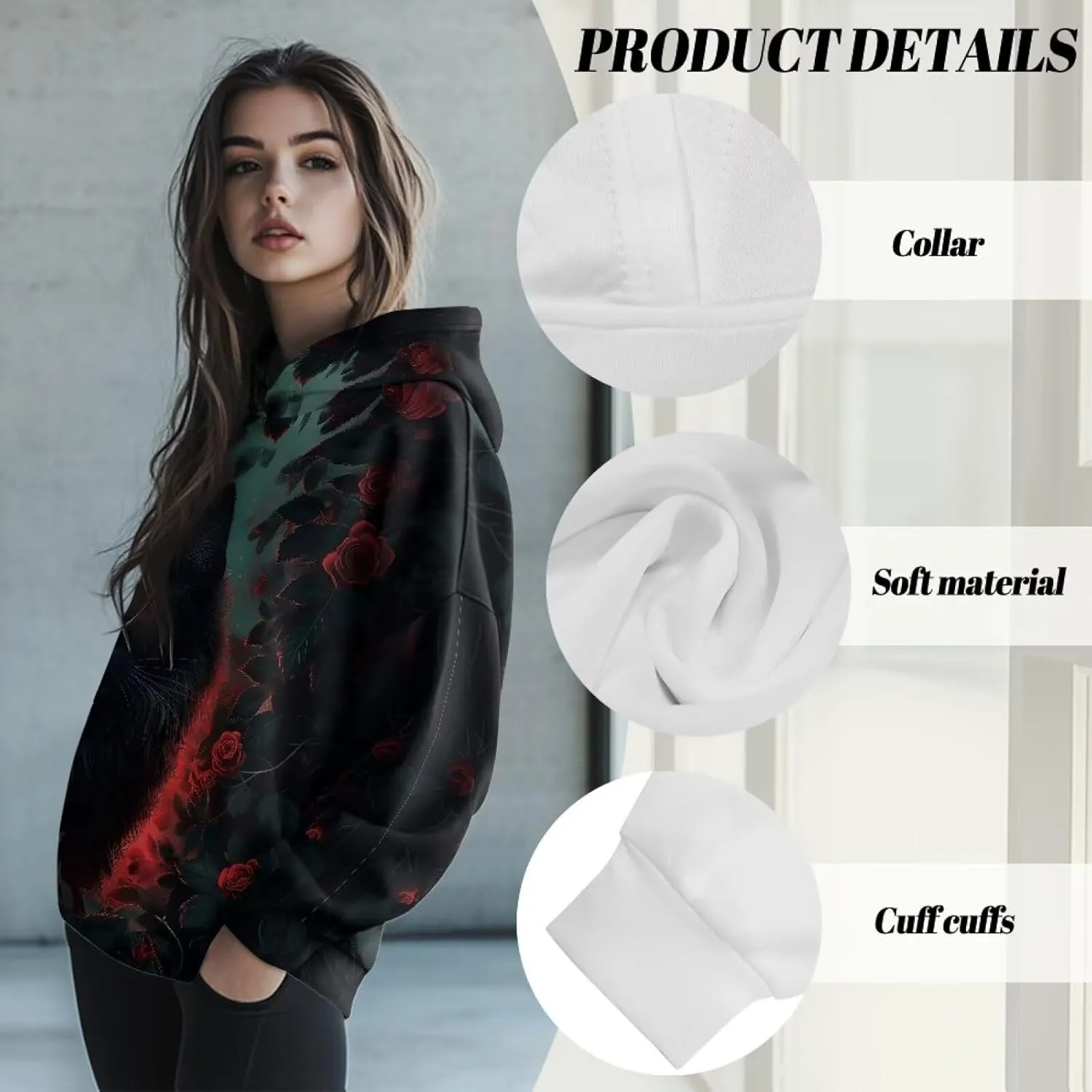 Women's Oversized Hoodies Pullover Hooded Sweatshirt Long Sleeve Tops for Any Occasion