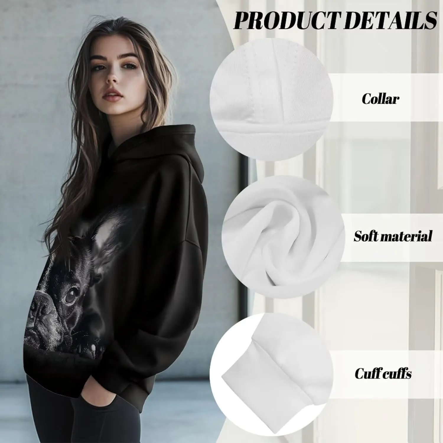 Women's Oversized Hoodies Pullover Hooded Sweatshirt Long Sleeve Tops for Any Occasion