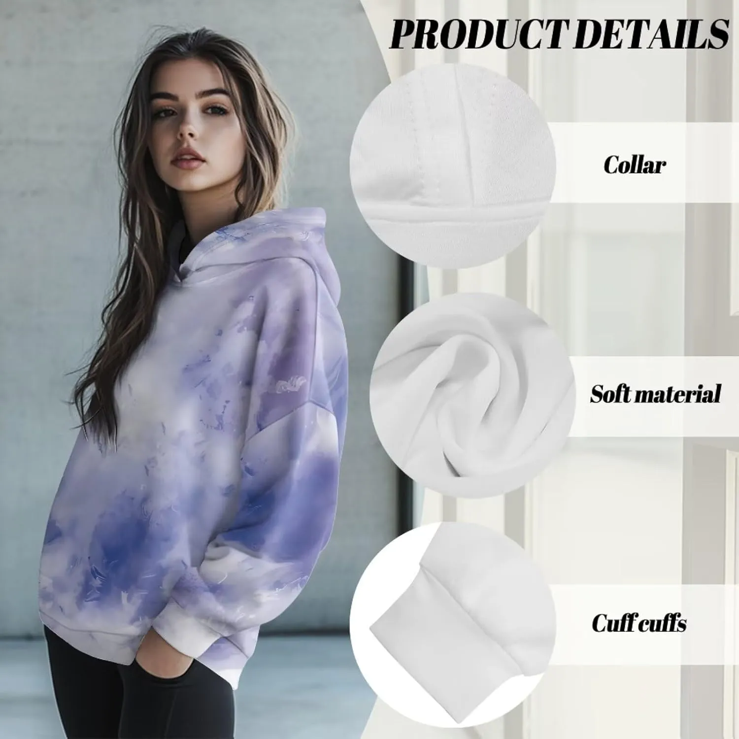 Women's Oversized Hoodies Pullover Hooded Sweatshirt Long Sleeve Tops for Any Occasion