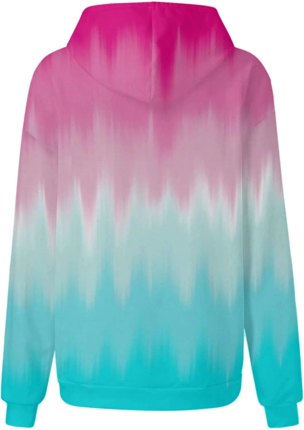 Womens Oversized Hoodies Tie Dye Gradient Hooded Sweatshirts Teen Girls Fall Long Sleeve Fleece Pullover Tops