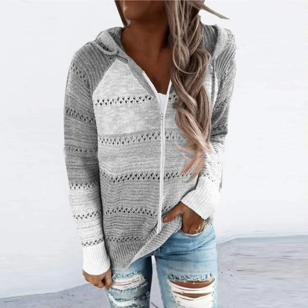 Women's Oversized Zip Up Hoodies Sweater Ladies Zipper Top Cotton Zip-Up T-Shirt Black Zip Up Hoodies for Women Zip