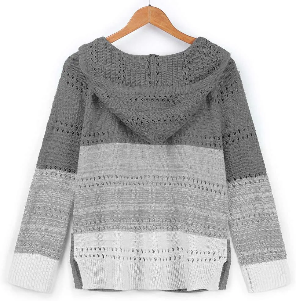 Women's Oversized Zip Up Hoodies Sweater Ladies Zipper Top Cotton Zip-Up T-Shirt Black Zip Up Hoodies for Women Zip