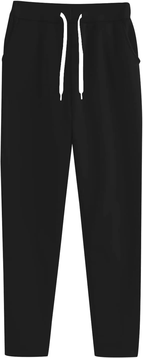 Womens Sweatpants Athletic Solid Pocket Warm Up Drawstring Joggers Running Classic Workout Comforty Pants