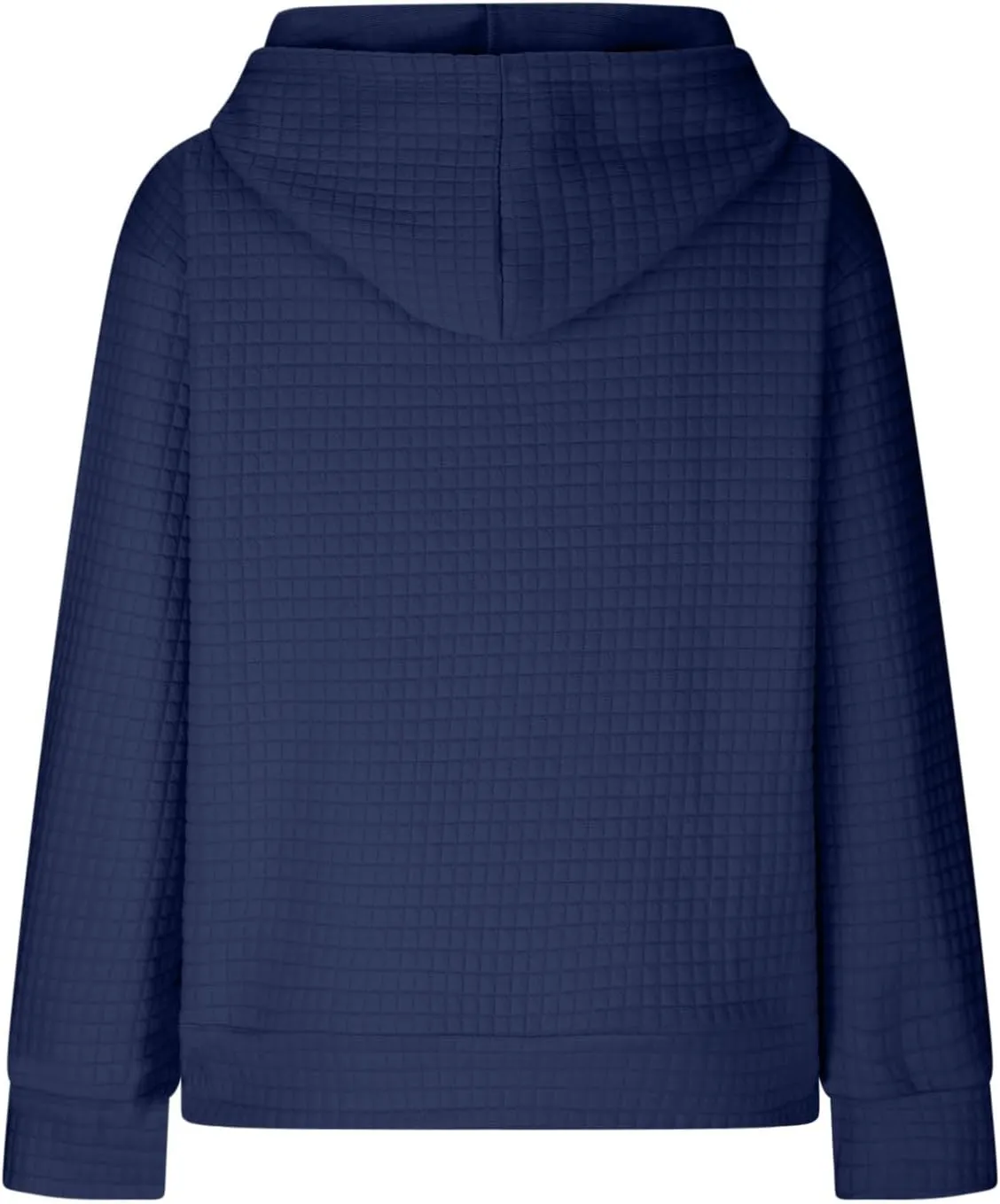 Women's Sweatshirt Casual Waffle Hoodies Drawstring Hooded Tops with Pockets Comfort Long Sleeve Pullover Hoodies