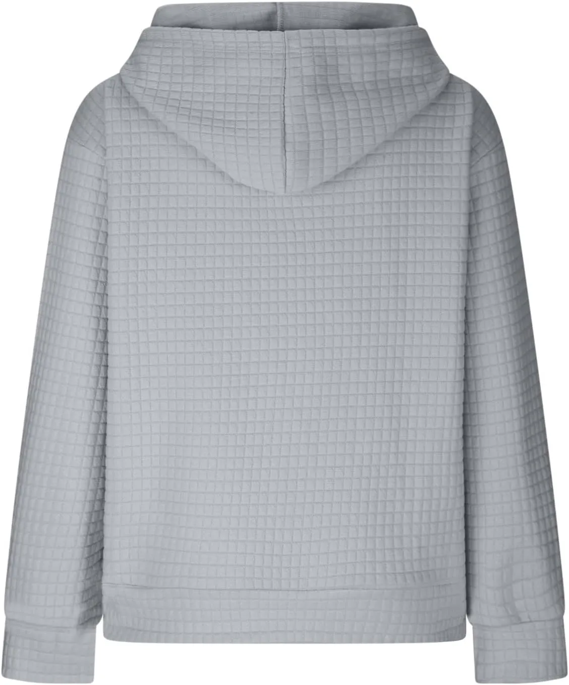 Women's Sweatshirt Casual Waffle Hoodies Drawstring Hooded Tops with Pockets Comfort Long Sleeve Pullover Hoodies
